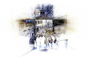 Feierabend in M&uuml;nchen - Menschen verlassen den Bahnsteig