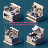 Perspektive K&uuml;chenbereich 4x